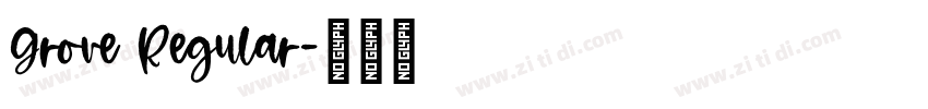 Grove Regular字体转换